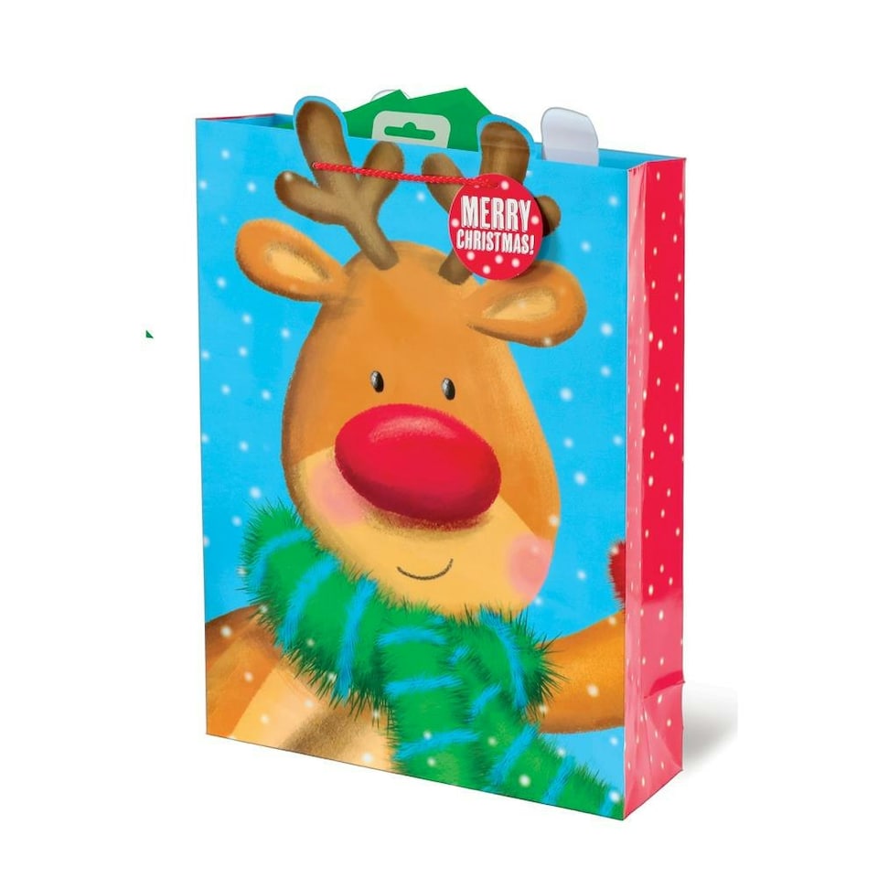 Christmas Reindeer Design Christmas Extra Large Gift Bag