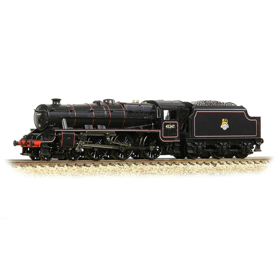 Graham Farish 5MT Black 5 45247 BR Early Lined Black Welded Tender