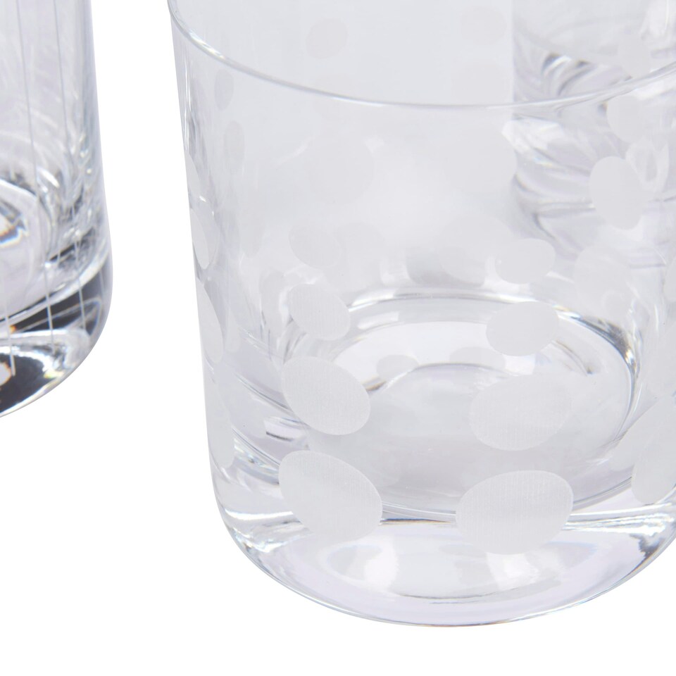 image 1 of Mikasa Wine Glass Set Clear Ribbed Crystal 350ml Set of 4