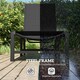 image 6 of Outsunny Folding Sun Lounger Set of 2, 5-Position Reclining Sun Bed Black | Black