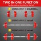 image 3 of HOMCOM 20KGS Dumbbell & Barbell  Adjustable Ergonomic Set Exercise in Home Gym Red | Black | Standard