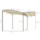 image 5 of Outsunny 3 x 2.5m Patio Metal Gazebo Door Window Awning Wall Mount Canopy Outdoor Sunshade with Extended Shelter Cream White