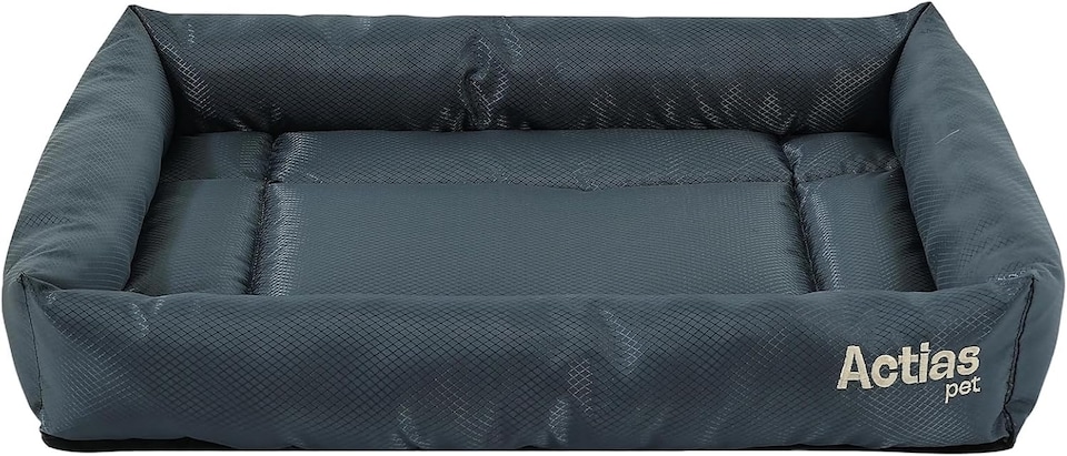 image 1 of Actiaspet Waterproof Dog Crate Bed Non-Slip Base Multiple Sizes (Grey, Medium)