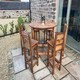image 3 of Deluxe Alfresco Bar Set Six Seater - L200 x W200 x H110 - Redwood