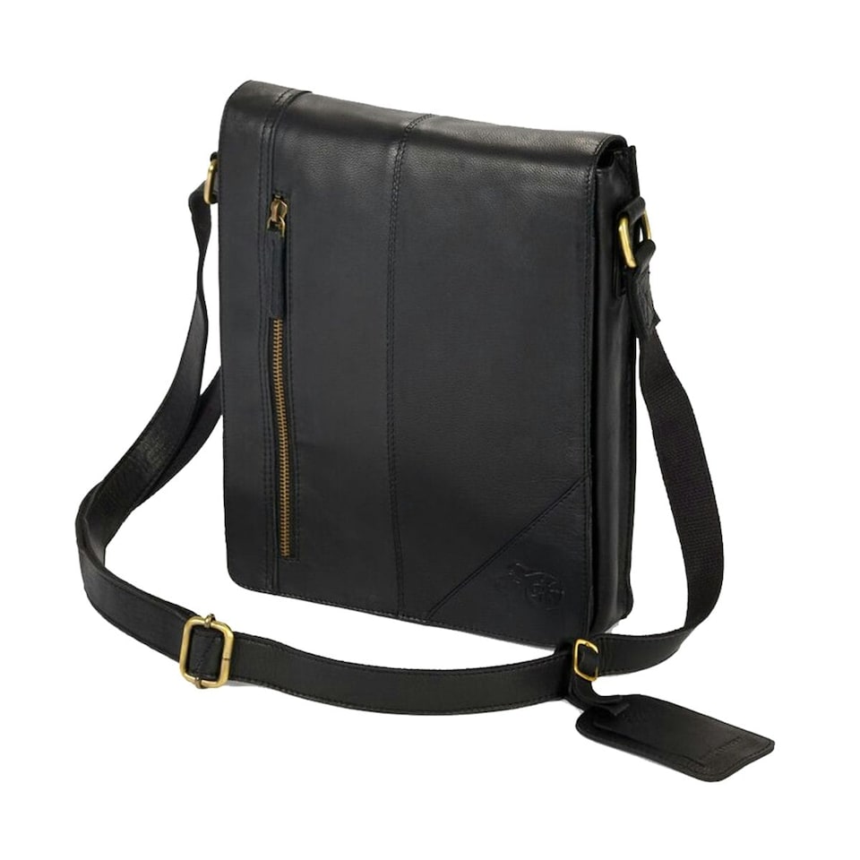 Eastern Counties Leather Narrow Messenger Bag - Black - One size | Black