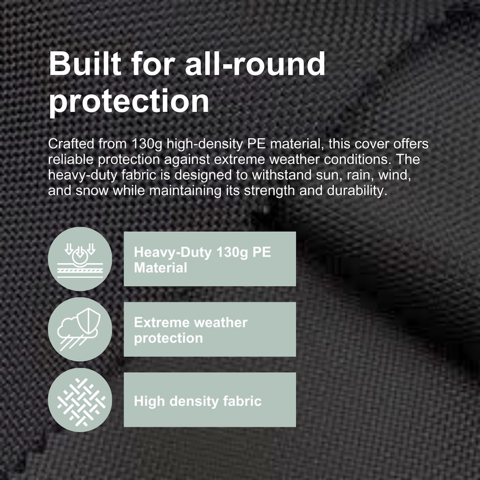 image 1 of 115cm Outdoor Furniture Set Cover Polyester Modular Rattan Sets Grey
