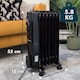 image 4 of Oil Filled Radiator 1500W  - Black Adjustable 1.5KW Heater