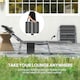 image 6 of Outsunny Foldable Sun Lounger 5 Level Adjustable Reclining Chair Dark Grey 