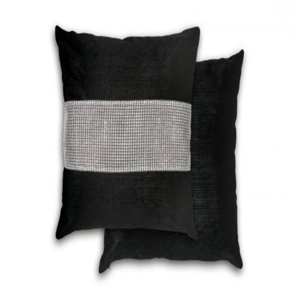 image 1 of Melia Cushion Cover Black | Black | Black