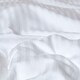 image 3 of Homescapes White Cotton Stripe Cot Bed Duvet Cover Set 330 Thread Count White | One Size