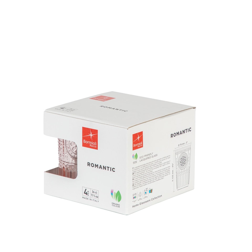 image 1 of Bormioli Rocco Romantic Highball Glasses - 340ml - Pack of 4