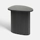 image 5 of OHS Ribbed Round Oval Home Living Room Modern Decor Coffee Side End Table Black