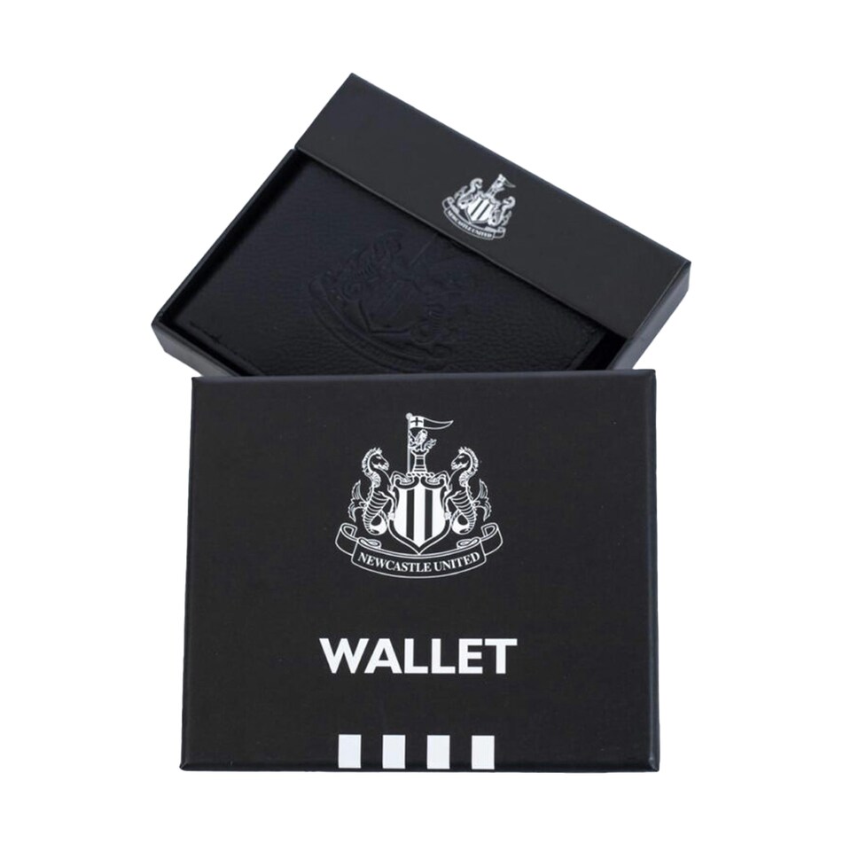 image 1 of Newcastle United FC Premium Leather Wallet | Black | Black | 1