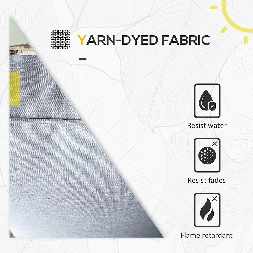 image 1 of Outsunny 5 PCs Rattan Garden Furniture Set with Glass Coffee Table, Grey