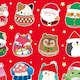 image 3 of Squishmallows Christmas 2 Sheets & 2 Tags Gift Wrap