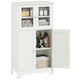 image 1 of kleankin Bathroom Floor Storage Cabinet Standing Unit Kitchen Cupboard W/ Doors