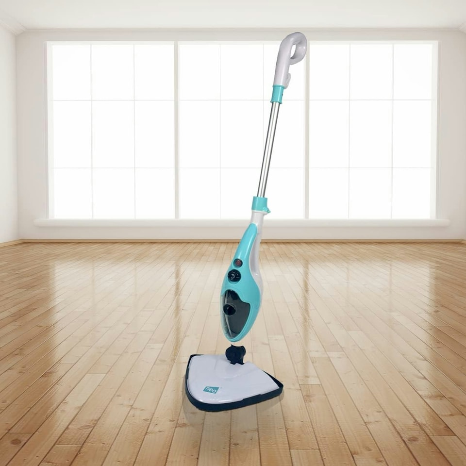 image 1 of Blue 10 in 1 1500W Hot Steam Mop Cleaner and Hand Steamer