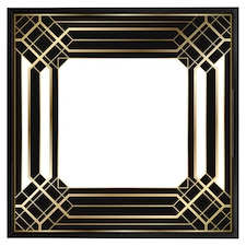 Art deco black frame (Picture Frame) Black | M