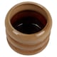 image 3 of Glossy Ceramic Tube Design Cactus Herb Flower Pot Planter Holder Home Display | Brown | Beige Gloss