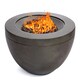 image 8 of MDA Designs TABITI Dark Grey Gas Fire Pit for Garden & Patio - Luxurious Eco-Stone Finish Outdoor Heater Fire Pit