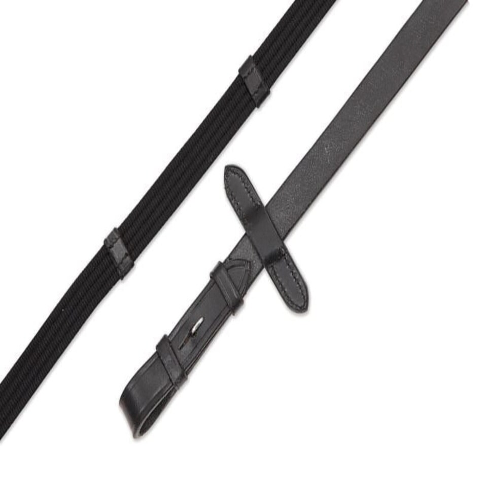 image 1 of Shires Aviemore Continental Web Reins Black | Size: 54X3/4 Inch
Colour: Black