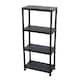 image 6 of 4 Tier Black Plastic Heavy Duty Shelving Racking Storage Unit