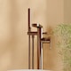 image 3 of Balterley Modern Freestanding Round Bath Shower Mixer Tap with Fluted Lever Handle and Kit | Brown | Brushed Bronze