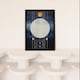 image 2 of Abstract Solar Eclipse Orange Geometric Home Decor Black Framed Wall Art Print A4