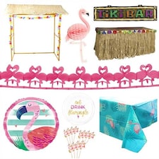 Flamingo Tiki Bar Decoration Kit