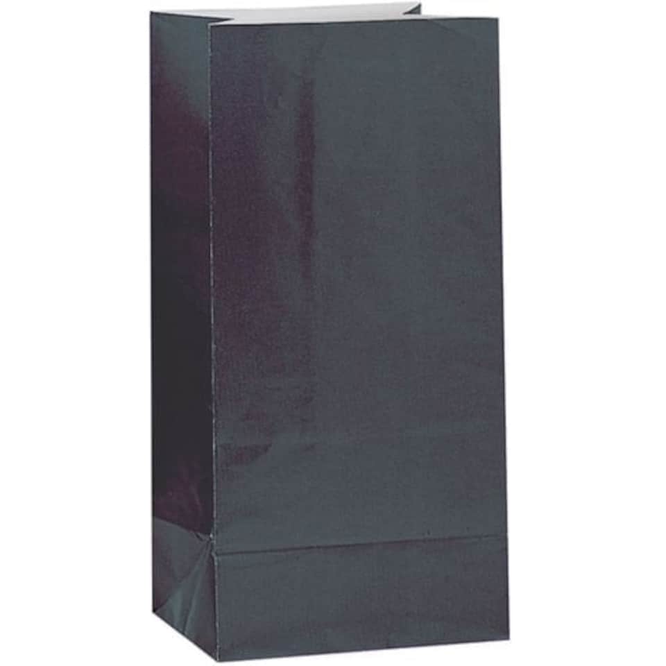 Black Paper Party Bag - Pack of 12