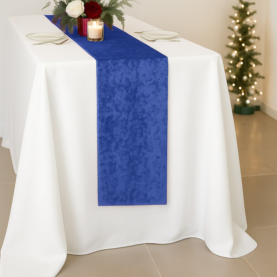 image 1 of Crushed Velvet Table Runner, Glitz Table Runners - 33 x 274cm