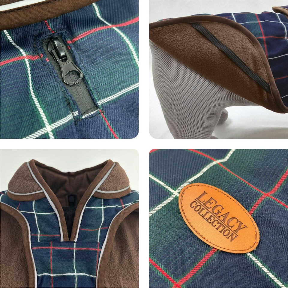 image 1 of HugglePets Legacy Tartan Dog Coat Multi | S