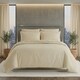 image 2 of Luxury Satin Stripe Duvet Cover Set T250 Cotton Rich Soft Bed Linen | Cream | Single