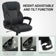 image 5 of HOMCOM High Back Executive Office Chair with Arms Adjustable Height Black 
