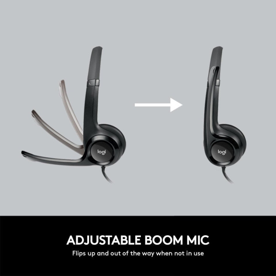 image 1 of Logitech H390 Wired Headset - Black