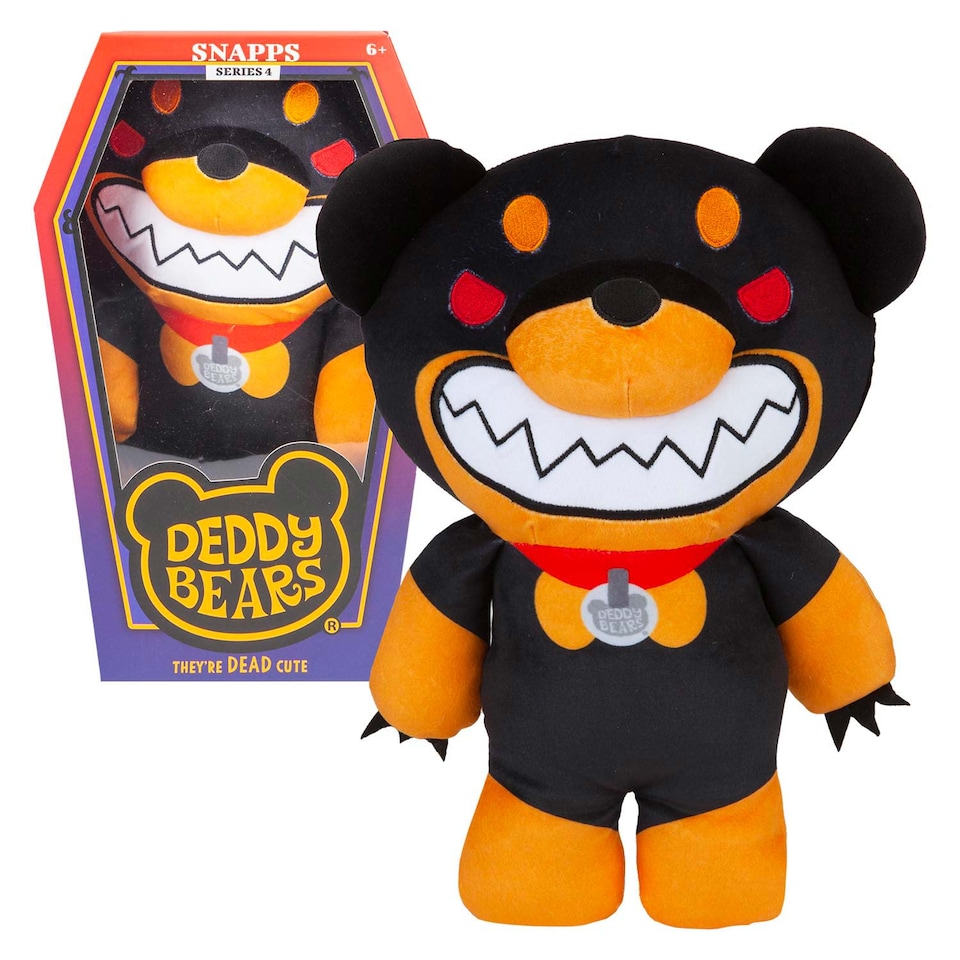 image 1 of PMS Deddy Bears Snapps Soft Toy 30cm x 12.8cm - Black Coffin Box