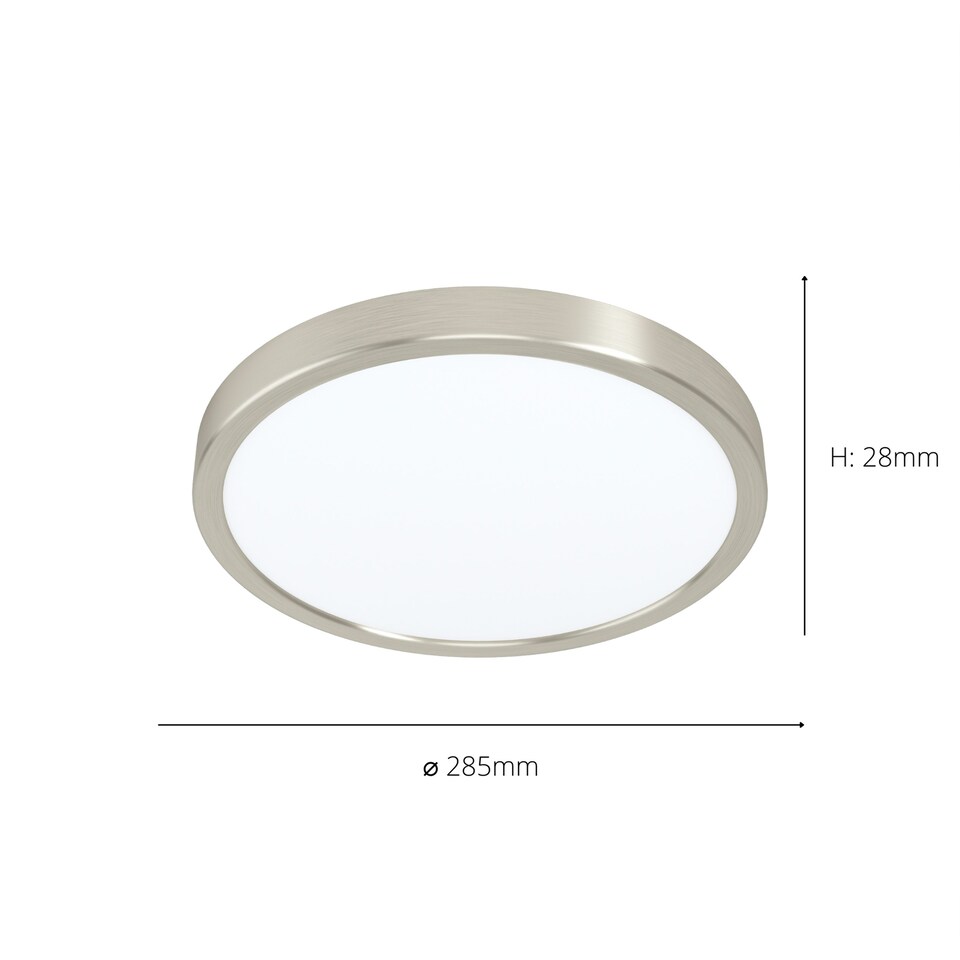 image 1 of EGLO Fueva 5 LED Circular Matte Nickel Surface-Mounted Light