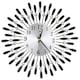 image 1 of Living and Home 3D Silent Drop-Shape Metal Wall Clock with Crystal | Multi