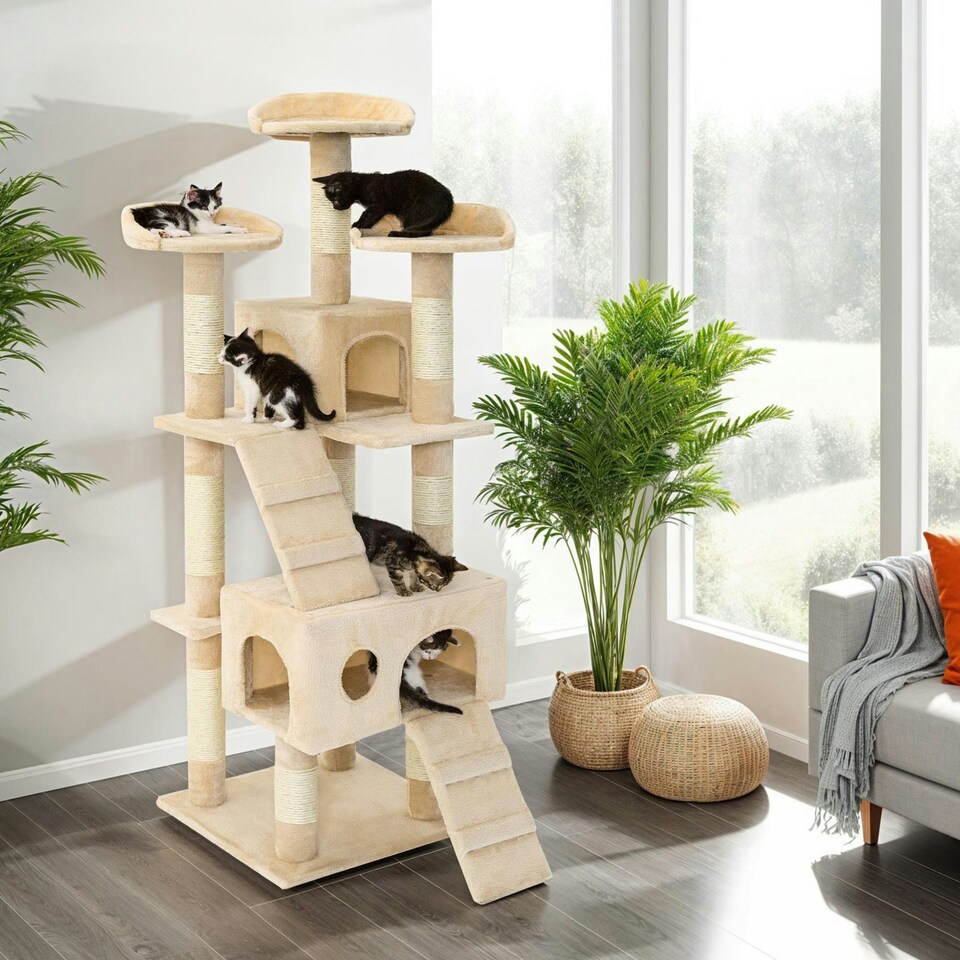 image 1 of Cat Tree Mogli - 170 cm, sisal cat scratching post - Beige