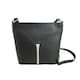 image 1 of Eastern Counties Leather Caitlin Leather Shoulder Bag - Black/Ivory - One Size | Black