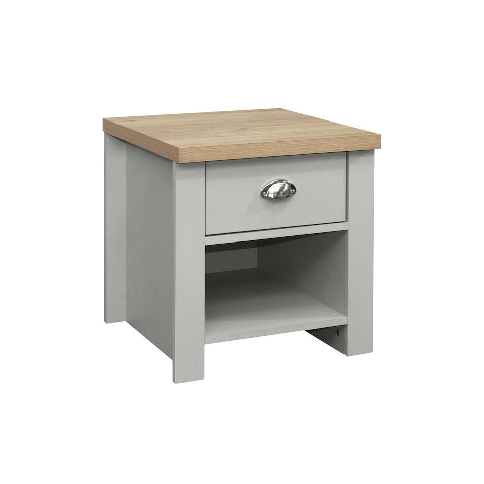 image 1 of Highgate 1 Drawer Lamp Table Grey