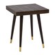 image 3 of Interiors by Premier Mango Wood And Gold Tip Legs Side Table Brown