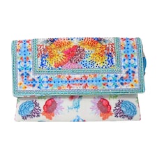 Inoa Bonaire Reef Clutch Bag | White | White/Blue/Orange | One Size | 1