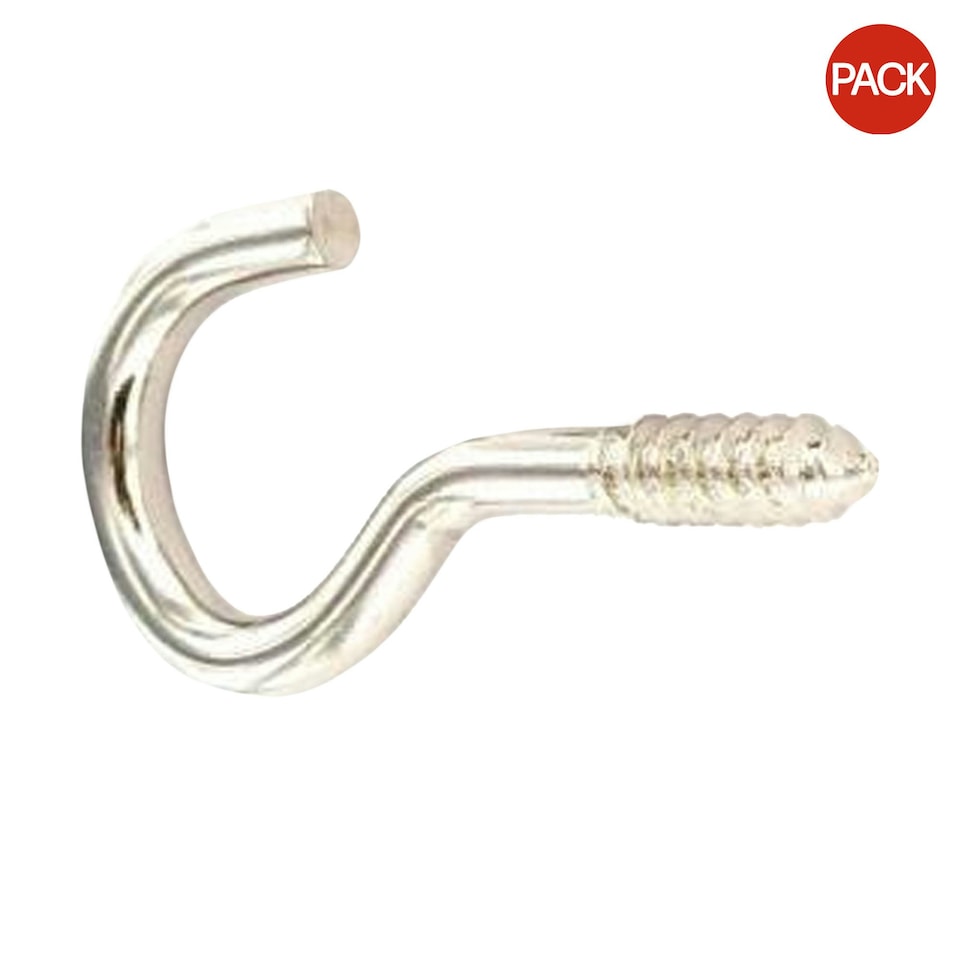 Securpak Nickel Plated Curtain Hooks (Pack of 50) - Silver - One Size
