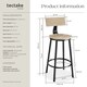 image 6 of 2 Bar stools Poole | Brown | industrial wood light, oak Sonoma | 46,50 x 46,50 x 104 cm | 2