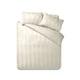 image 4 of Catherine Lansfield So Soft Satin Stripe Duvet Cover Set | Cream | Double