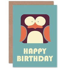 Kids Boys Dark Penguin Child Kids Birthday Card