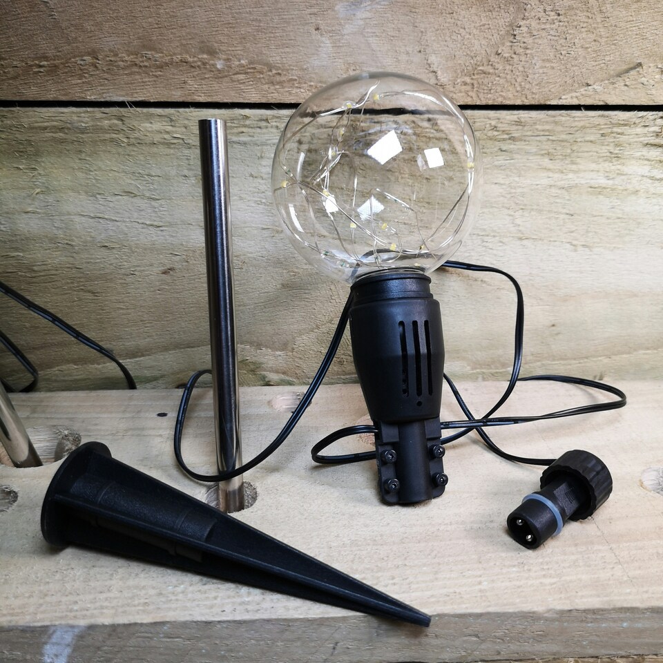 image 1 of Set of 3 Christmas Connectable Outdoor Twinkling Pathfinder Lights in Warm White