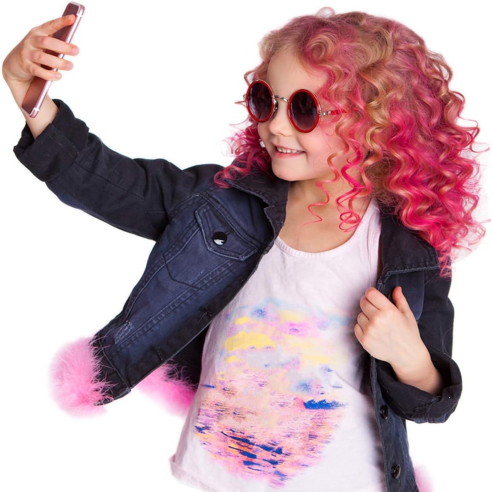 image 1 of Desire Deluxe Hair Chalk Gift for Girls - 10 Temporary Non-Toxic Easy Washable Hair Dye Colourful, Metallic, Glitter Pens - Great Games Birthday Girls