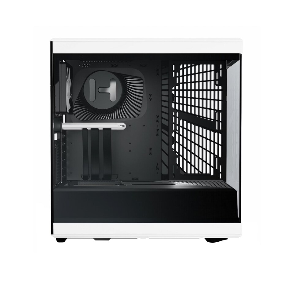 image 1 of HYTE Y40 Modern Aesthetic Panoramic Tempered Glass Mid-Tower ATX PC Case , Black & White - CS-HYTE-Y40-BW